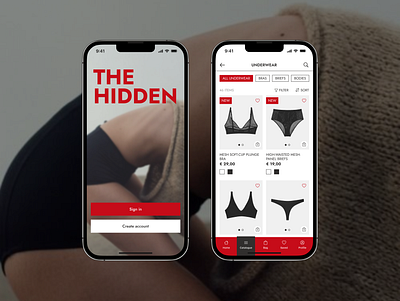 The Hidden (Shop) App Concept app design shopping app ui ux