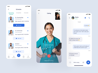 Medhat - Medical Healthcare Mobile App app design health landing page medicale minimal ui ui design ux web design website