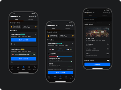 My Bets Concept concept sports ui ux