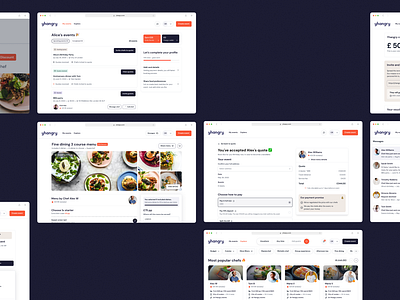 Yhangry: Private Chefs Marketplace check out design hire chef marketplace menu page minimalistic order ui design ux design
