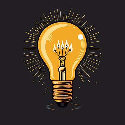 Great Ideas - Light Bulb - Vector PNG design graphic design idea illustration light bulb logo ui vector