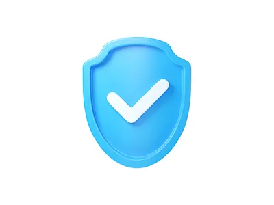 Security 3d blender blue check checkmark cycles graphic design icon illustration logo minimal ok safe safety save security shield ui