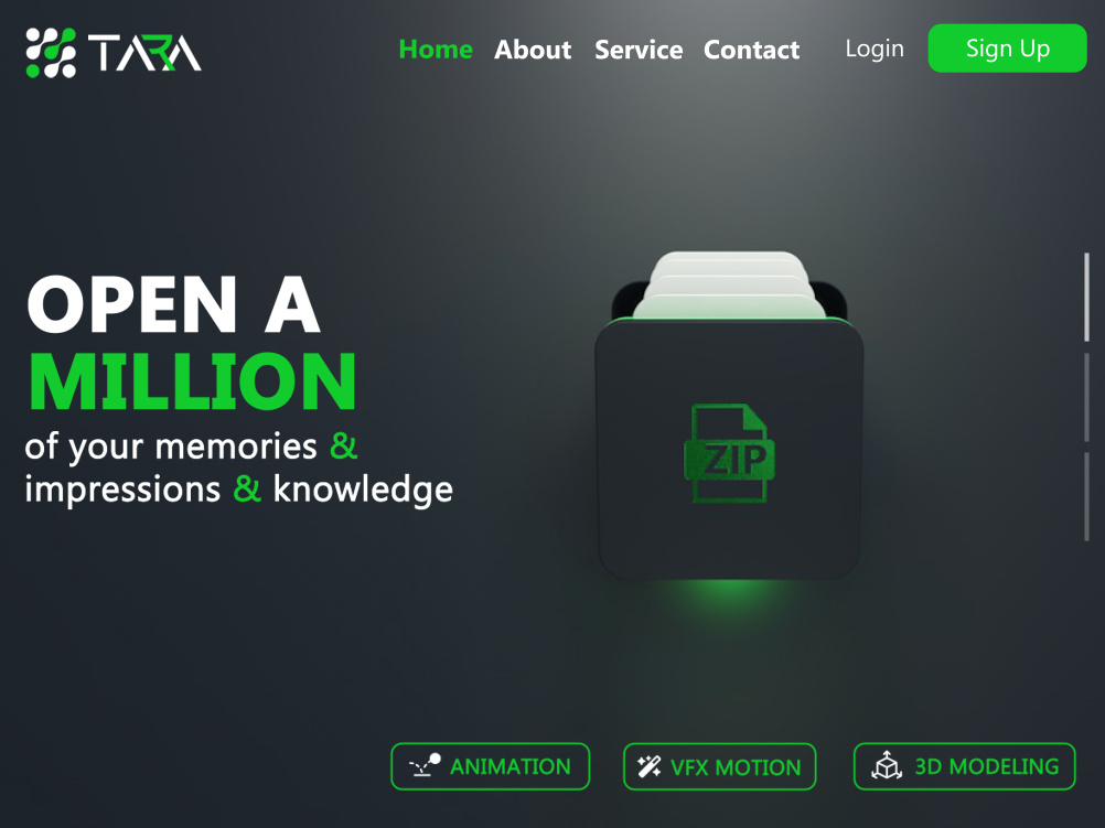 UI Animation 3d 3d interactive animation animation banner cinema 4d drawer homepage interaction motion graphics ui ux website