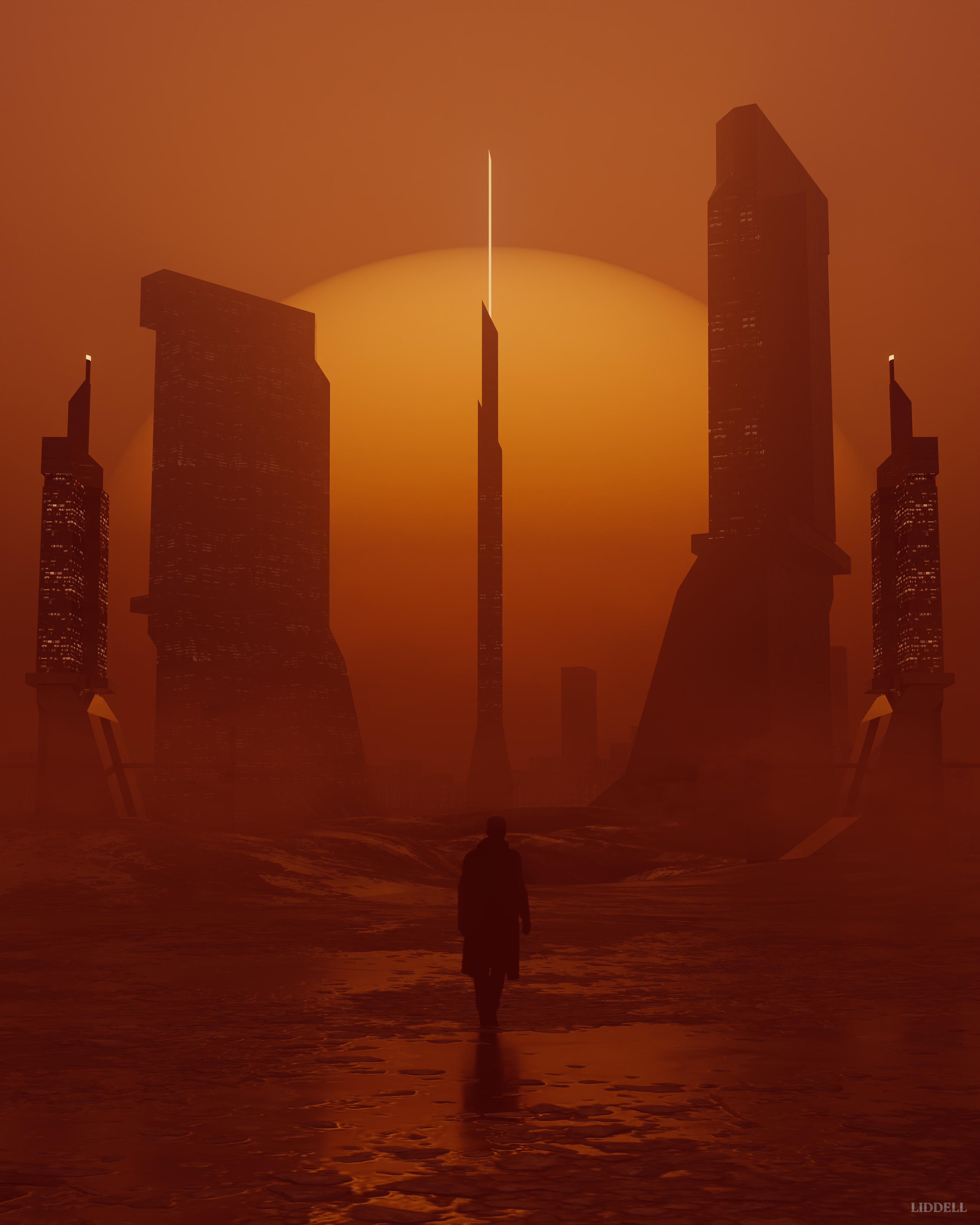 Runner 35mm 3d blender cinema4d city digital graphic design neon render scifi