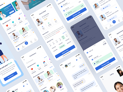 Medhat - Medical Healthcare Mobile App app design health health care landing page minimal ui ui design ux web design website