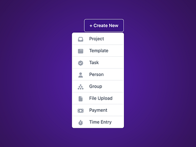 Create New Menu saas ui