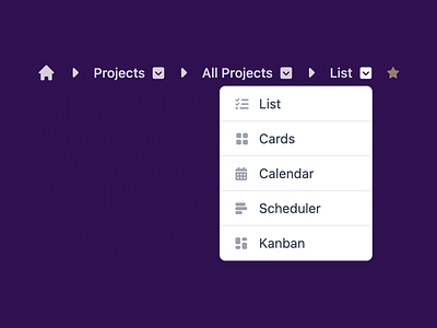 Project.co Breadcrumbs project management saas ui