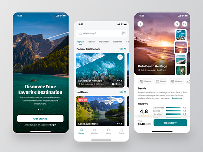 Travel App Exploration airbnb android app app design design design app destination exploration figma home mobile product design tour travel travel app travelling ui ui design user interface ux