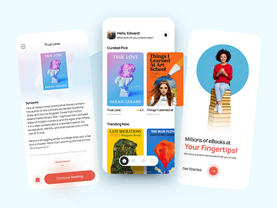 eBook Reading App Concept app book branding colors design ebook pageant reading ui uiux
