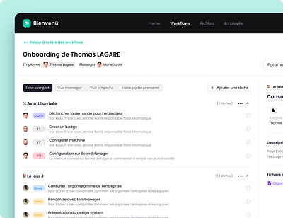 Bienvenüe - Onboarding task management system desktop tags task task manager tasks