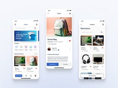 D'Mall - E-commerce store app branding design graphic design ui ux