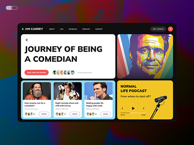 Jim Carrey's Concept Website build build 2.0 comedian design design inspiration designdrug inspiration landing page ui ux watchmegrow web design