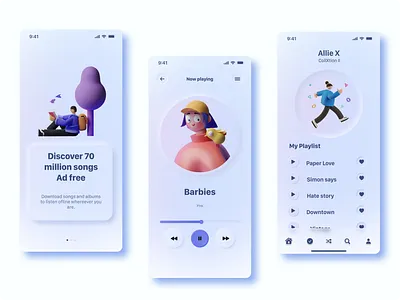🎵 MelodyMix - Embracing Neumorphism Style 🎵 appdesign neumorphismsoft ui ui