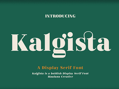 Kalgista Serif Display Font branding font fonts graphic design maulana creative serif font