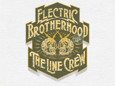 Electric Brotherhood app brand branding company brand logo company branding company logo design graphic design handmade illustration lettering logo typeface typography ui ux vector vintage vintage badge vintage font