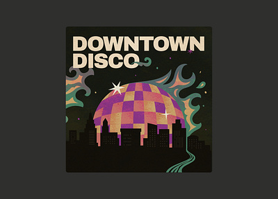 Cover art - Downtown Disco art coverart digital draw drawing illustration photoshop procreate vector