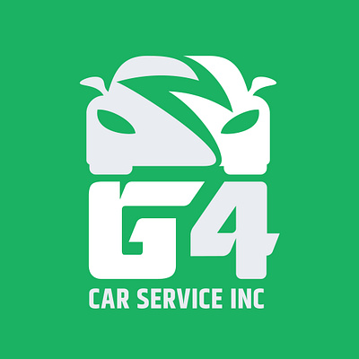 Logo design for G4 Car Services Inc. brand branding design electric graphic design green logo rideshare vector