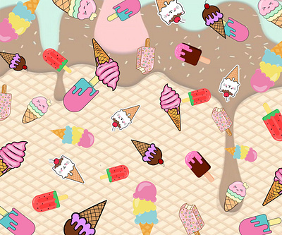 Frosty Flair adobe photoshop design food pattern pattern design surface design