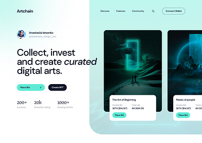 NFT Marketplace art design minimal nft