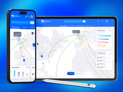 FlyWave Dashboard airlines airplane app branding chart dashboard design dribbblers ios landing logo minimalism motion graphics product design skeuomorphism ui ux uxui webapp