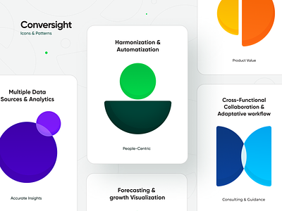ConverSight’s rebrand: The icon system ai augmented analytics brand brand identity branding charts cohesion color palette data dtailstudio graphic assets guidelines icon system iconography icons identity logo logo design logotype visual identity