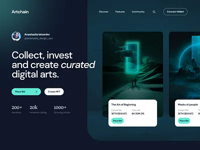 Unveiling the Next-Gen NFT Marketplace Website Design design minimal nft ui