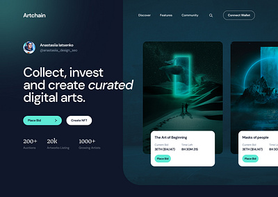 Unveiling the Next-Gen NFT Marketplace Website Design design minimal nft ui