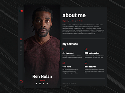 Renuvo cv one page personal professional resume website template