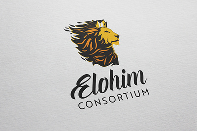 Elohim Consortium Logo Design brand branding christian design elohim graphic design king lion logo vector