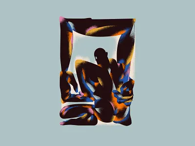 Just hanging around abstract bold colorful illustration composition cubism cubistic figure design editorial illustration figure figure illustration flat grunge grunge texture illustration laconic lines minimal minimalistic poster vector illustration