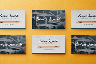 Drummer Business Card Design band business card design drum drummer graphic design music print design