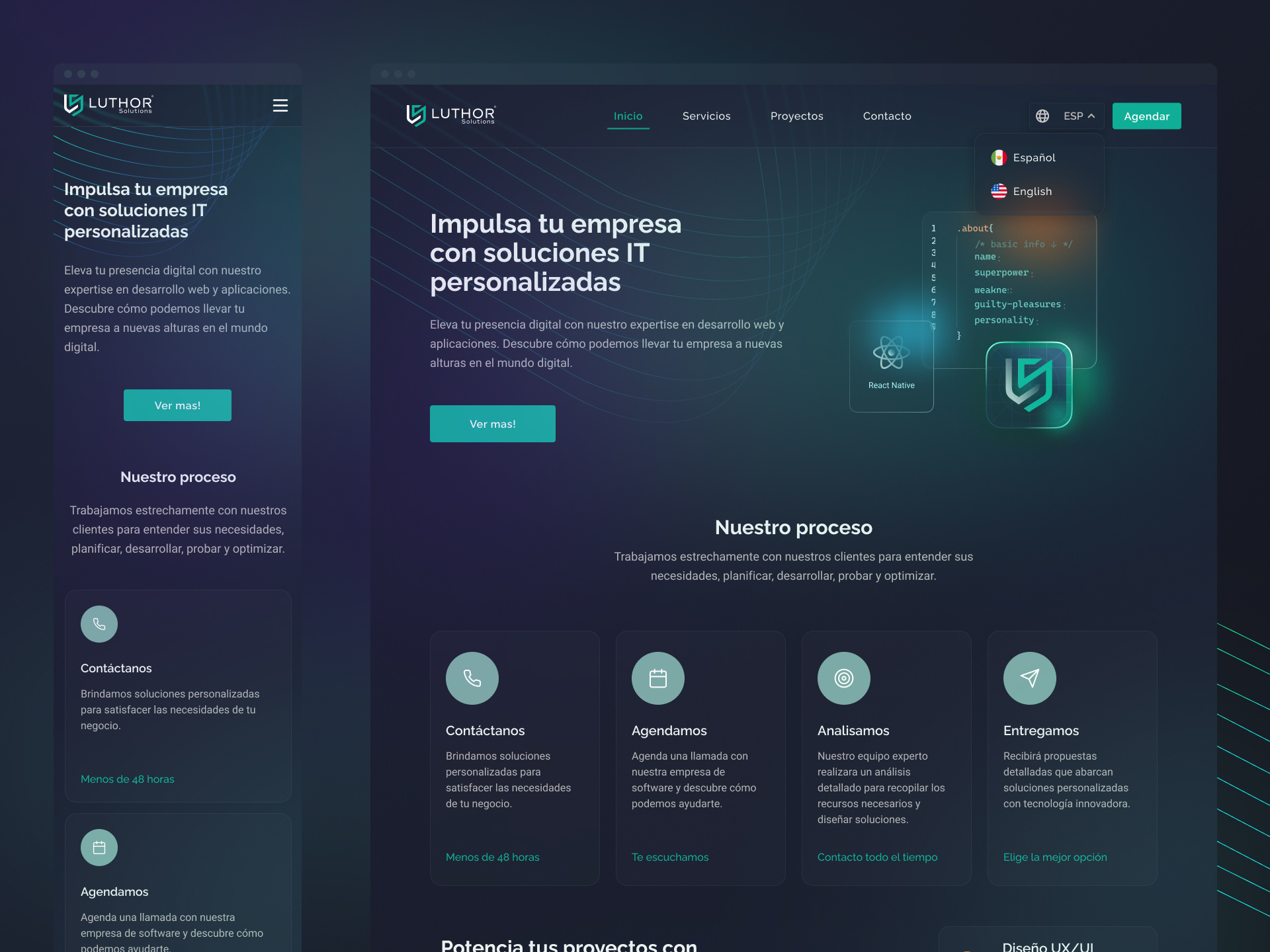 Luthor Solutions Onepage branding design digital graphic design illustration landing logo onepage product design ui uidesign uxui
