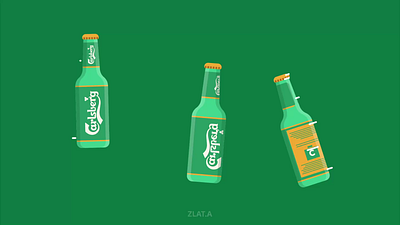 Bottles of beer animation 2d animation after effects animation beer beer animation branding character animation design explainers gif animation graphic design illustration logo motion graphics