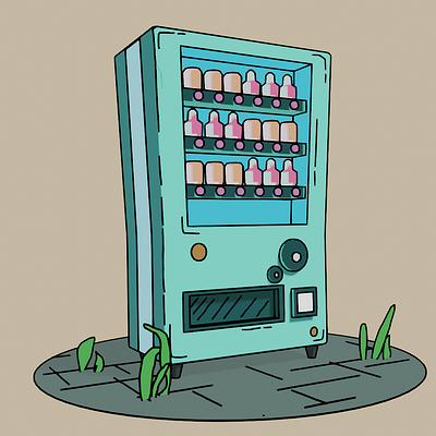 VENDING MACHINE 3d design graphic design illustration