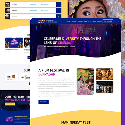 Makin Dekat Film Festival 2023 design ui ux web design website