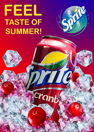 Ad redesign for Sprite typography ux vector