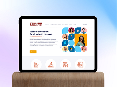 Indic Education - Website branding colors design dribbble graphic design illustration logo ui uiux ux