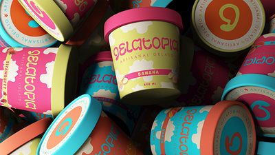 Gelatopia / Brief Club Challenge brand identity branding design logo packaging visual design