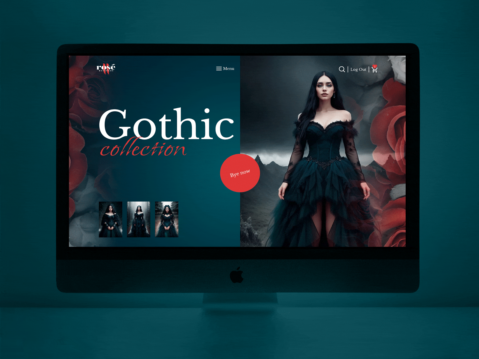 RED.GREEN.BLACK Gothic collection / Online Store clothes gif online store ui uxui design web design