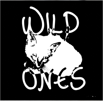 Wild ONES logo black and white cool fun graphic design logo design merchandise sticker vector logo