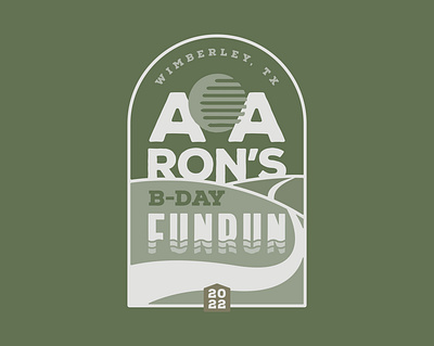 AARON'S B-DAY FUNRUN LOGO branding design graphic design logo runner running trail running vector