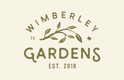 WIMBERLEY GARDENS BRAND EXPLORATION branding design gardening graphic design illustration logo plants