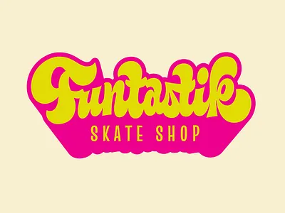 Funtastik Skate Shop adobe branding custom lettering design graphic design handlettering illustrator lettering logo retail skate skateboarding sports type typography
