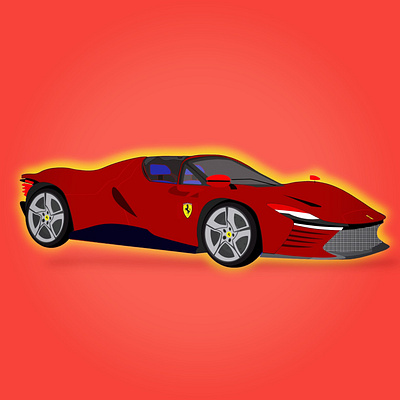 Ferrari Illustration graphic design