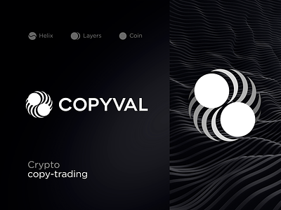 COPYVAL Final Logo Design blockchain coin copy crypto currency finance helix icon layers logo logodesign logotype money monogram sign symbol token trading
