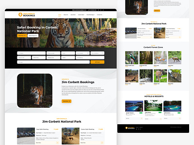 JIMCORBETT BOOKINGS | Landing Page Design branding branding website corbett national park design forest website design graphic design landing page onlinebookings typography ui ux website design