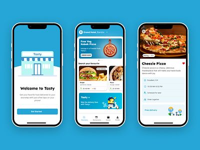 Food Delivery App clean delivery design food foodappdesign fooddelivery illustration minimal mobile mobile app tasty tastytreats ui ux vector