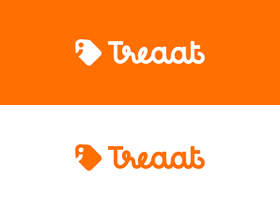 Treaat logo augmented reality branding bright logo design e commerce logo graphic design logo orange logo shop logo simple simple logo social media ui