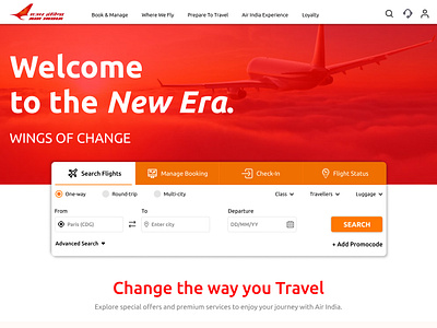 Air India Website Redesign