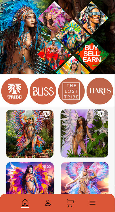 Carnival Plus Mobile App app carnival tobago tribe tribecarnival trinidad ui ux
